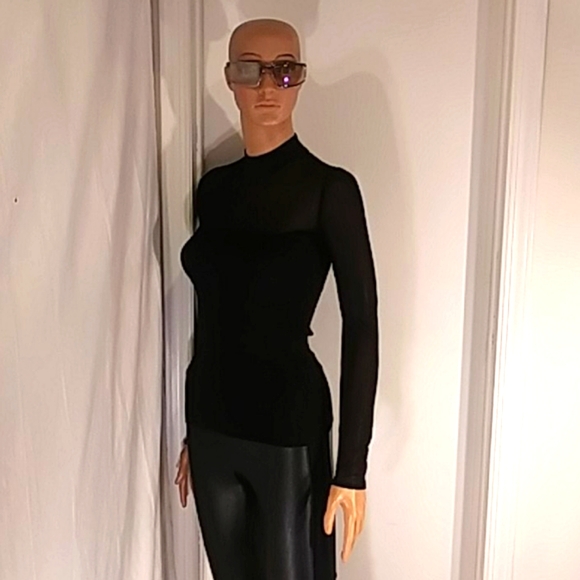 Hot 🔥 Herve Leger Paris Sheer Stretch knit Top - Picture 7 of 14